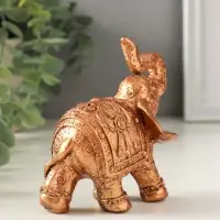 Фигурка гипс &laquo;Слон резной&raquo;, 10&times;9.5&times;3 см, под бронзу
