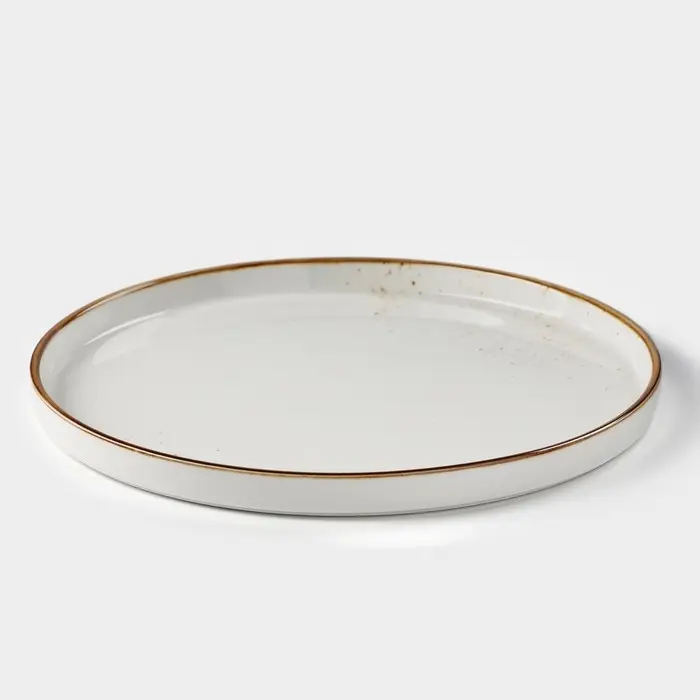 Тарелка с бортиком Magistro &laquo;Церера&raquo;, d=25.5 см, фарфор, белая