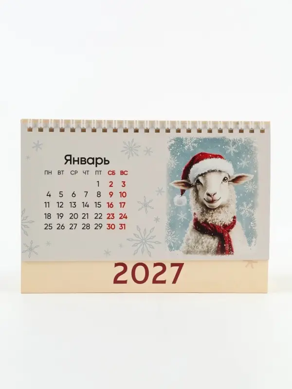 Календарь 2027 настольный, домик &laquo;Ретро&raquo; 14&times;20 см