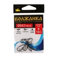 Крючок Volzhanka 9943-BLN № 6, 10 шт Крючок Volzhanka 9943-BLN № 6, 10 шт
