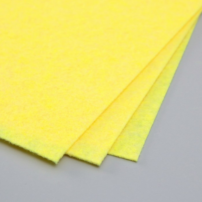 Набор жесткого фетра "Астра" (3 шт) ванильный, 1 мм, 160 гр, 20х30 см