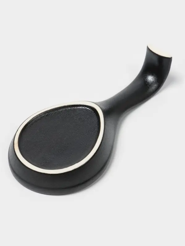 Подставка под ложку с поддоном Magistro &laquo;Галактика&raquo;, фарфор, 23.5&times;10.5&times;5 см, чёрная