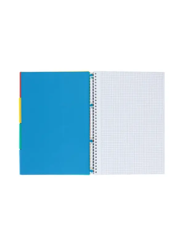 Тетрадь А4 96л кл Тетрадь А4 96л кл "PROGRESSIVE CANVAS Синяя",пласт обл,греб,фигур высеч,4цв разд+лин+карм