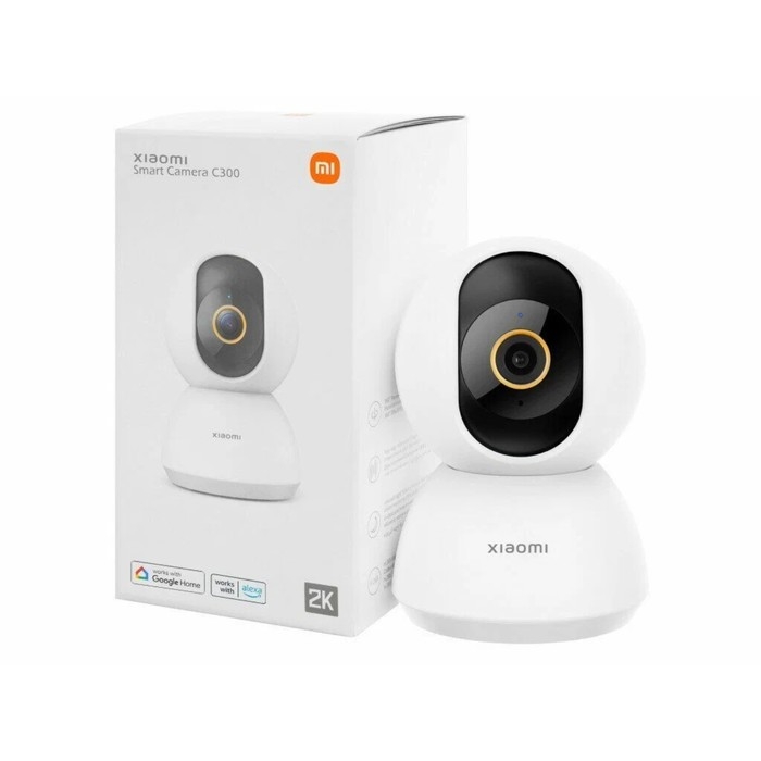 Видеокамера Xiaomi Smart Camera C300 (BHR6540GL), IP, 3 Мп, 2K, f=1.4, 360°, microSD, облако
