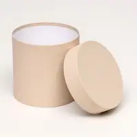 Набор шляпных подарочных коробок 5 в 1, коричневый, 23&times;23-14&times;14 см