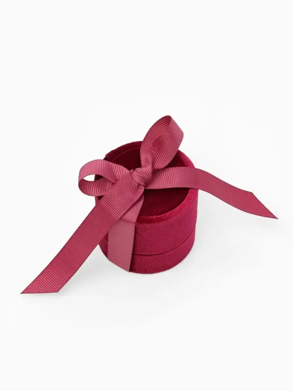 Футляр под серьги, кольцо &laquo;Сюрприз&raquo;, корейский бархат, 5.8&times;5.3 см, бордовый