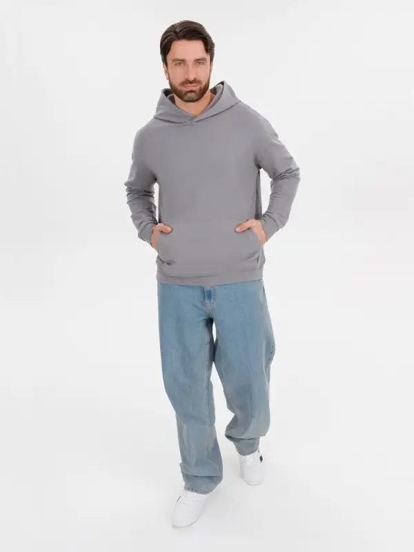 Худи оверсайз унисекс Outshine, серое, размер XS/S Худи оверсайз унисекс Outshine, серое, размер XS/S