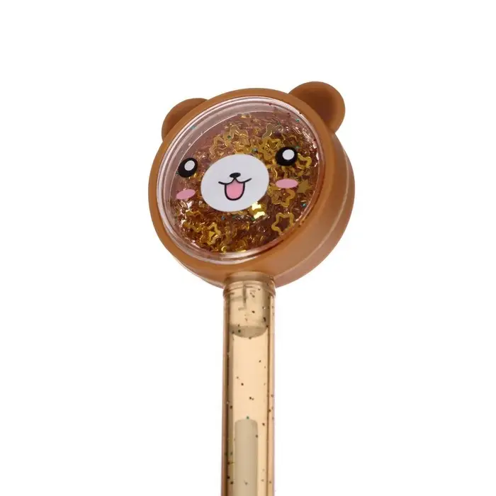 Ручка - прикол гелевая Calligrata «Блеск мишка», МИКС Ручка - прикол гелевая Calligrata «Блеск мишка», МИКС