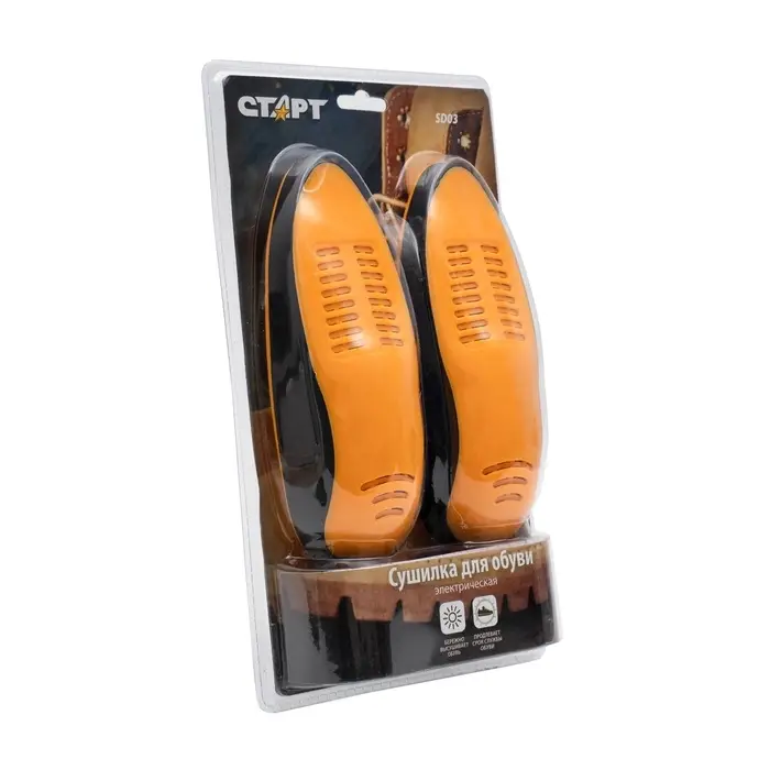 Сушилка для обуви &laquo;Старт&raquo; SD03, 16 Вт, 17 см, индикатор, жёлто-чёрная