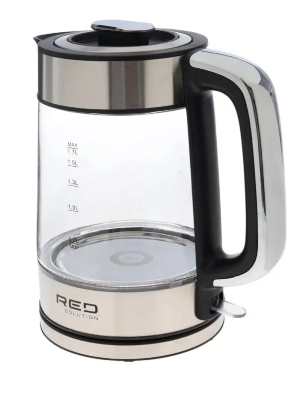 Чайник электрический RED SOLUTION G104, 1.7 л, 2200 Вт, стекло, съёмная крышка, серый Чайник электрический RED SOLUTION G104, 1.7 л, 2200 Вт, стекло, съёмная крышка, серый