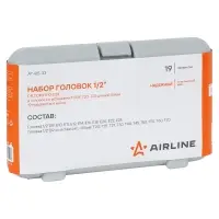 Набор головок 1/2"DR TORX 9пр. (E10-E24) и головок со вставками, L=55мм, 10пр. (T20-T70), кейс