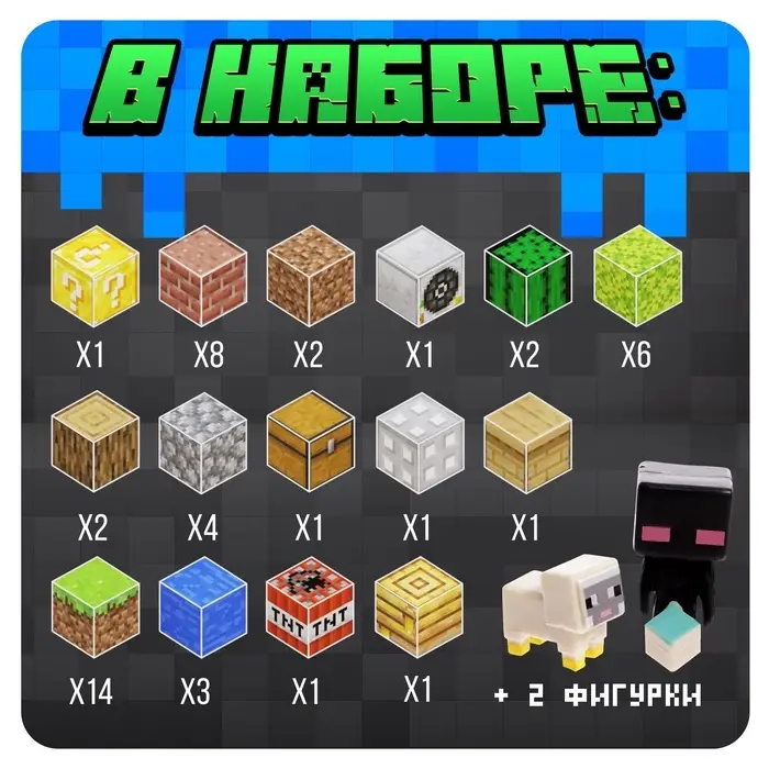 Конструктор UNICON&laquo;Магнитные кубики. Мой мир&raquo;, 2 фигурки, 48 деталей