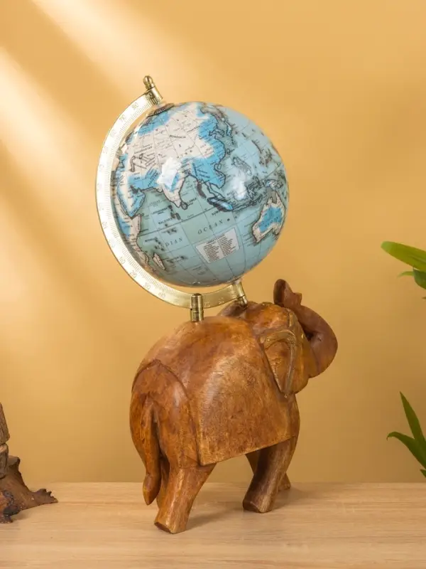 Глобус сувенирный, 25×16×36 см, подставка дерево