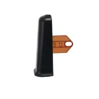 Угол наружный для плинтуса &laquo;Деконика&raquo;, с крепежом, 85 мм, 2 штуки, цвет 007 чёрный