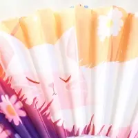 Веер пластик, текстиль "Спящие котики на полянке" МИКС 23 см Веер пластик, текстиль "Спящие котики на полянке" МИКС 23 см