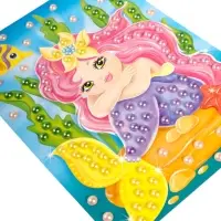 Набор для творчества. Аппликация бусинами "Русалочка" (180х250 мм, европодвес)