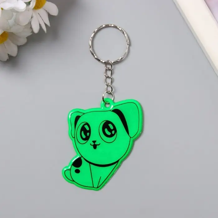 Брелок пластик светоотражающий Брелок пластик светоотражающий "Котёнок" МИКС 5,5х4,5 см