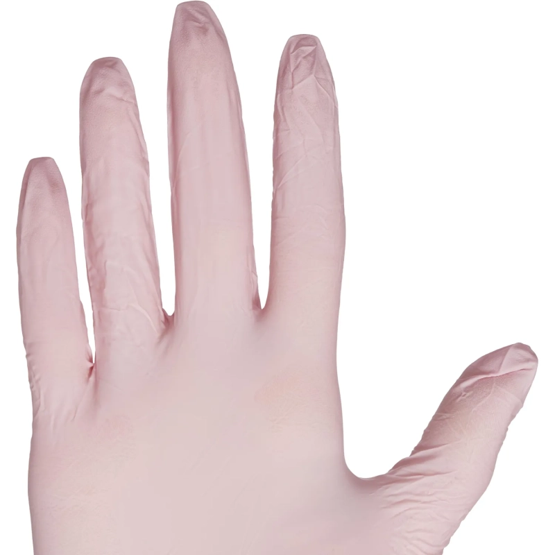 Перчатки нитрил, н/c, н/о, текстур, Benovy (M) 50п/уп, розовый