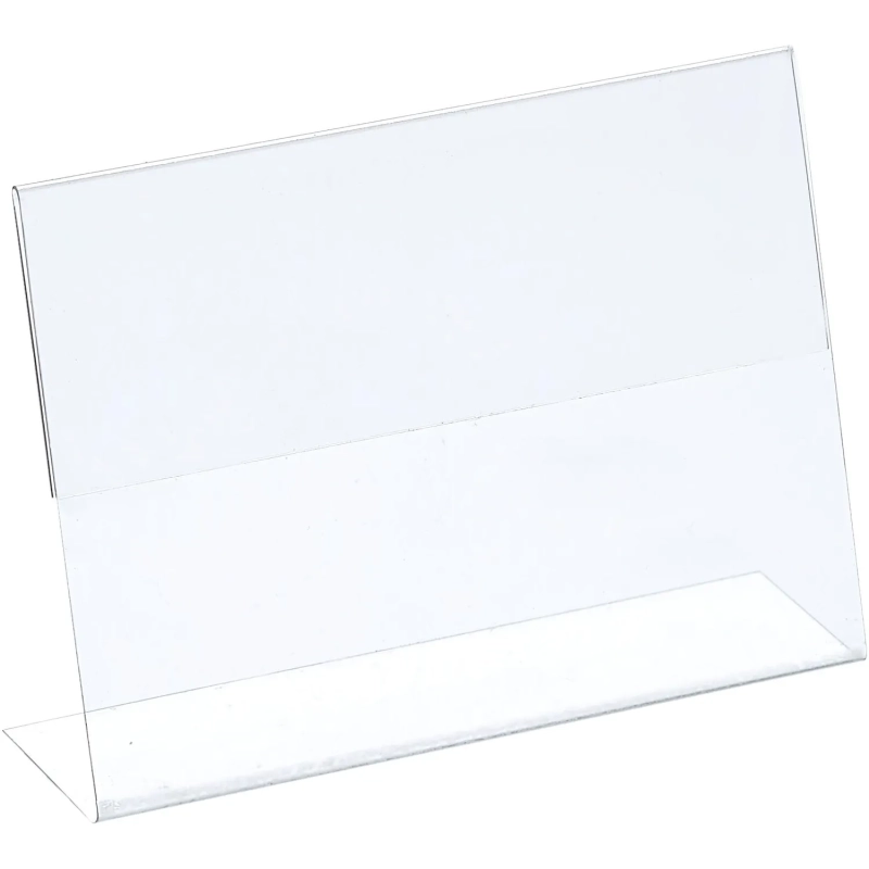 Ценникодержатель настольный д/инф. L-образный 70x50мм, горизонт.,20шт/уп.