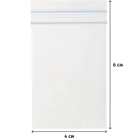 Пакет с замком (Zip Lock) 4х6 см, 28 мкм, 1000 шт/уп