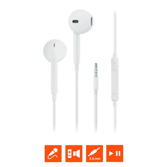 Наушники GoPower GPHP05, проводные, вкладыши, микрофон, 1,2 м, белые Наушники GoPower GPHP05, проводные, вкладыши, микрофон, 1,2 м, белые