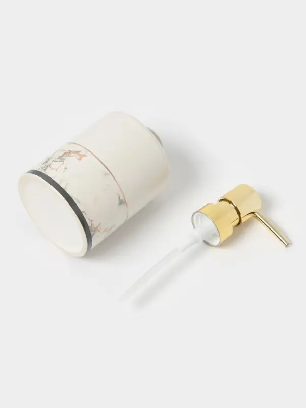 Набор аксессуаров для ванной комнаты &laquo;Афродита&raquo;, 4 предмета, дозатор 380 мл, мыльница, 2 стакана, белый