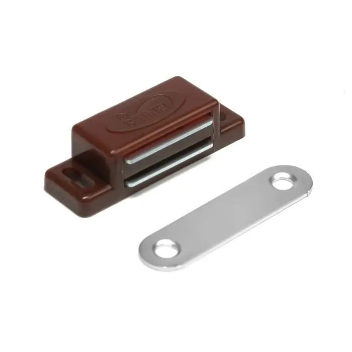 Магнит мебельный M001BR, 41×13, маленький, коричневый