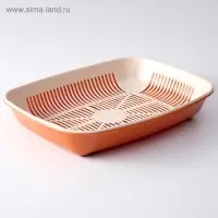 Туалет округлый с сеткой 33.5&times;25&times;6 см, бежево-коричневый