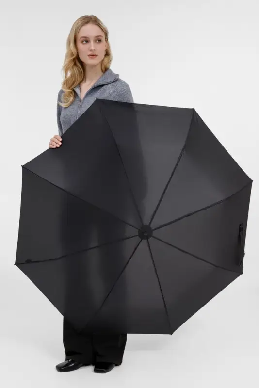 Складной зонт U.090, черный Складной зонт U.090, черный