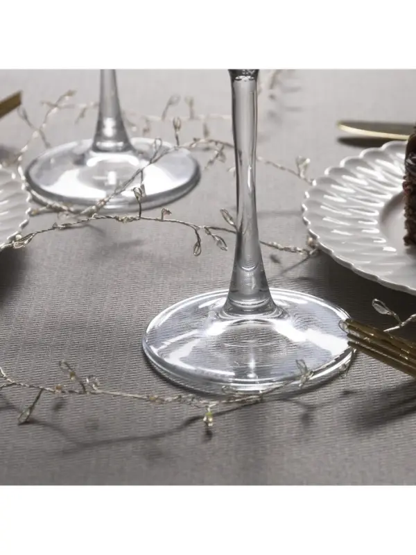 Гирлянда &laquo;Мишура&raquo; 1 м, роса, IP20, серебристая нить, 100 LED, 2 режима, от батареек АА&times;3, свечение мульти