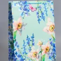 Пакет подарочный "Цветочная радость", ламинированный, 33 х 42,5 х 10 см