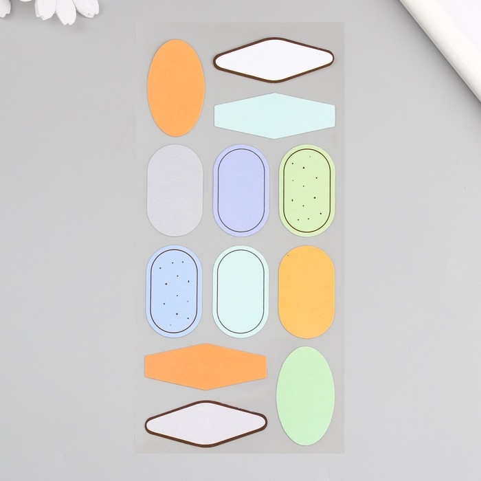 Наклейка пластик золотое тиснение Наклейка пластик золотое тиснение "Для записей" МИКС 10,5х23 см