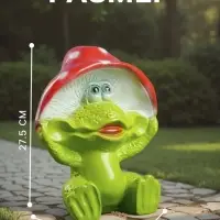 Садовая фигура из гипса &laquo;Лягушка улыбка под мухомором&raquo;, 27.5&times;12&times;23.5 см