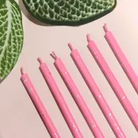 Свечи в торт, 6 штук &laquo;Исполнение желаний&raquo;, 15 см, фуксия