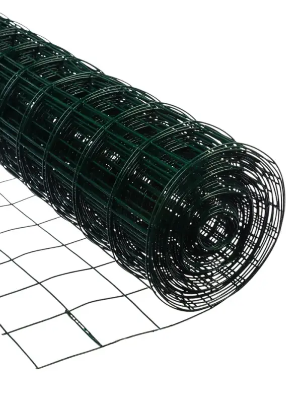 Сетка сварная с ПВХ покрытием, 10&times;0.5 м, ячейка 50&times;50 мм, d=1 мм, металл, Greengo