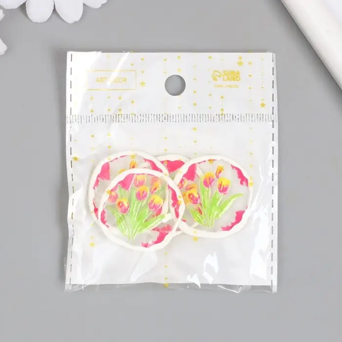 Декор для творчества акрил "Тюльпаны" 0,2х3х3,2 см