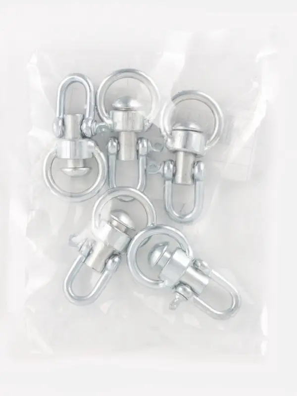 Вертлюг со скобой, средний (длина-7.5 см, ширина-3.5 см), 5 шт.