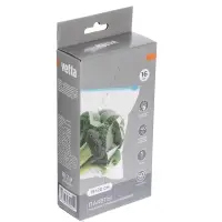 Пакеты с замком-слайдером тм VETTA, 15х20см, 50мкм, 1 литр, полиэтилен, 16шт