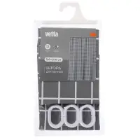 Шторка для ванной тм VETTA Квадро, ПЕВА 60г/м2, 180x200см, серый цвет