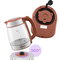 Чайник электрический стеклянный КТ-6787 - 1.7 л