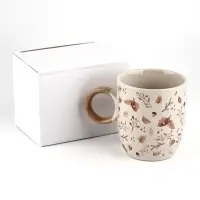 Кружка керамическая &laquo;Листья&raquo;, 420 мл