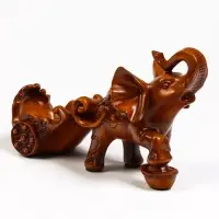 Подставка под бутылку TAKE IT EASY &laquo;Слон&raquo;, полистоун под дерево, 34&times;13&times;20 см