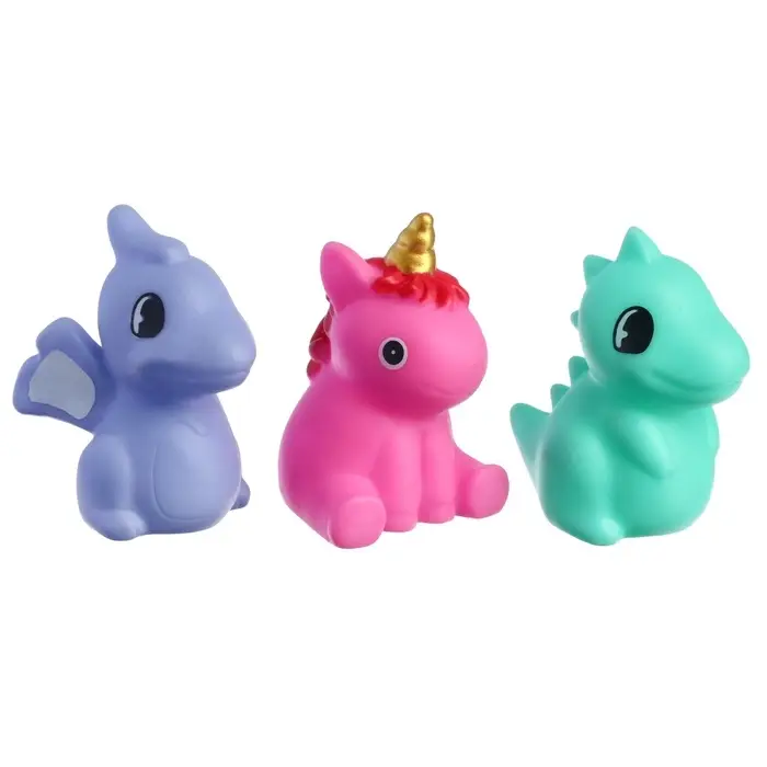 Резиновые игрушки для ванны Крошка Я &laquo;Динозаврики&raquo;, с пищалкой, в наборе 3 шт., МИКС