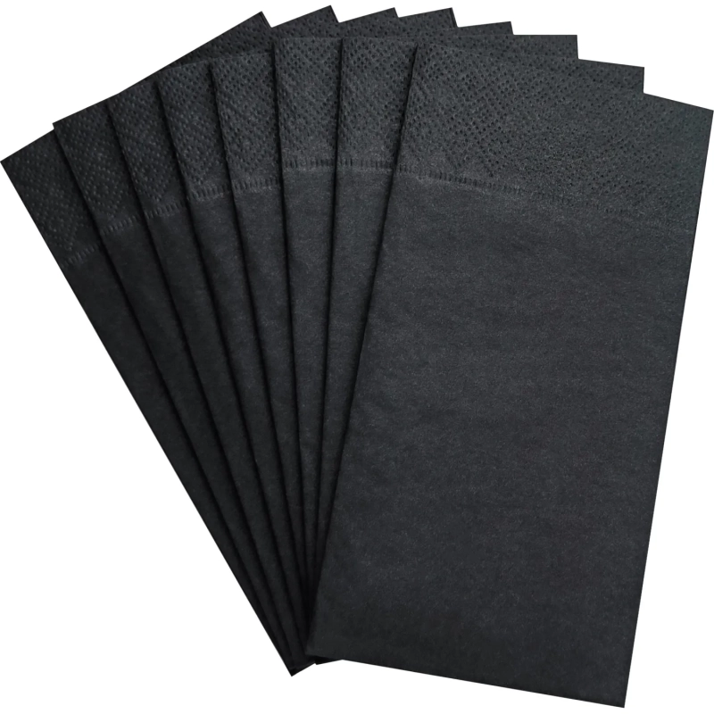 Салфетки бумажные 2сл 33х33см 1/8 слож черные 100шт/уп