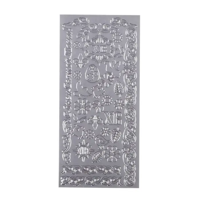 Наклейки для пасхального декора &laquo;Серебро Silver&raquo;