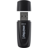Флеш-память Smartbuy UFD 3.0/3.1 64GB Scout Black (SB064GB3SCK)