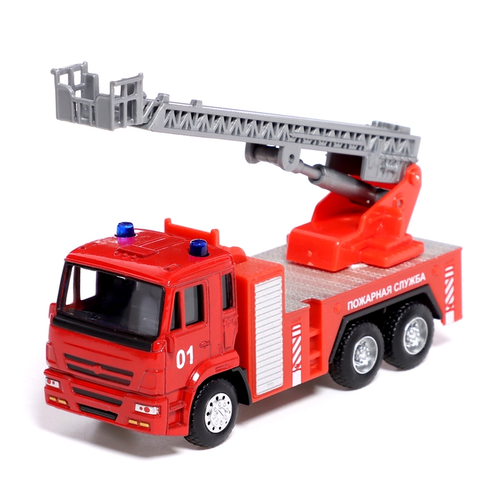 Грузовик металлический «КАМАЗ. Пожарная Служба», 1:54, инерция Грузовик металлический «КАМАЗ. Пожарная Служба», 1:54, инерция