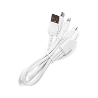 Кабель D05E, 3 в 1, Type-C-microUSB-Lightning, 1 м, зарядка+передача данных, белый