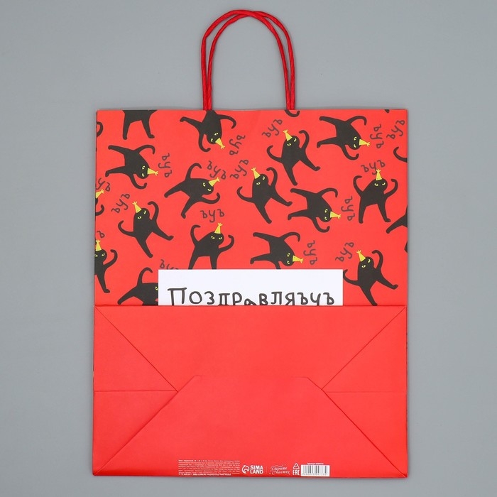 Пакет подарочный крафтовый, упаковка, «Поздравляю», 28 х 32 х 15 см Пакет подарочный крафтовый, упаковка, «Поздравляю», 28 х 32 х 15 см