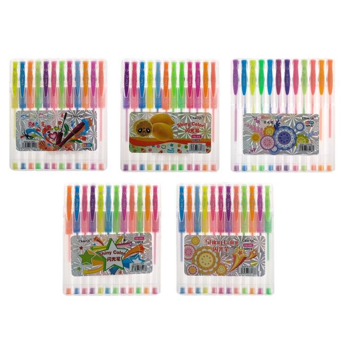 Набор гелевых ручек, 12 цветов, в пластиковой коробке Набор гелевых ручек, 12 цветов, в пластиковой коробке